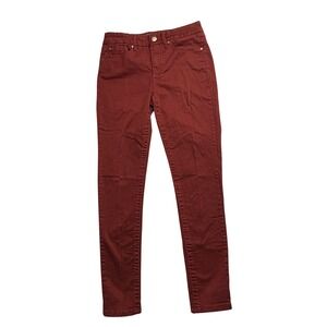 Seven7 Tummyless High Rise Skinny Women's Size 6 Fired Brick Red Jeans MY1975FB